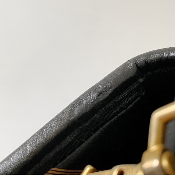 Longchamp black horse buckle print patterned leather vintage bag - Picture 6 of 11